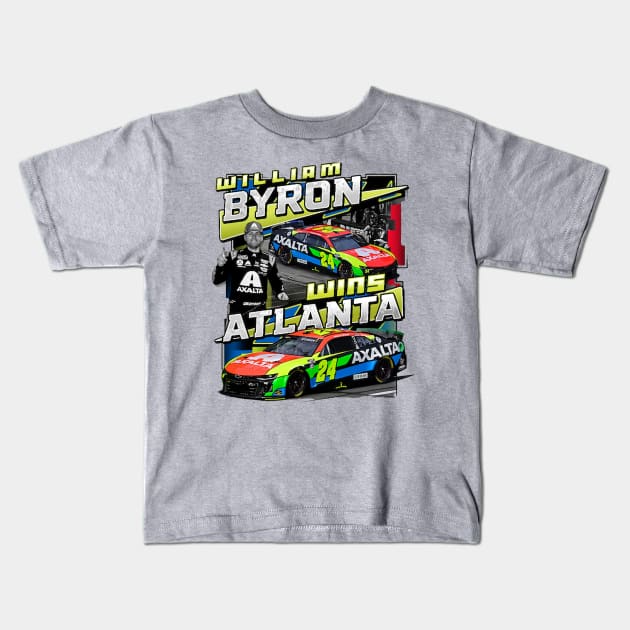 William Byron Quaker State 400 Race Winner Kids T-Shirt by art.Hamdan